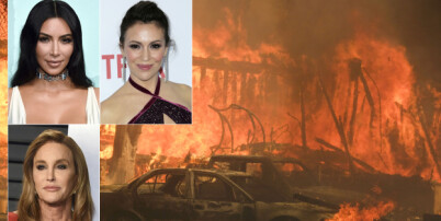 Hollywood-stjerner må flykte fra flammeinferno